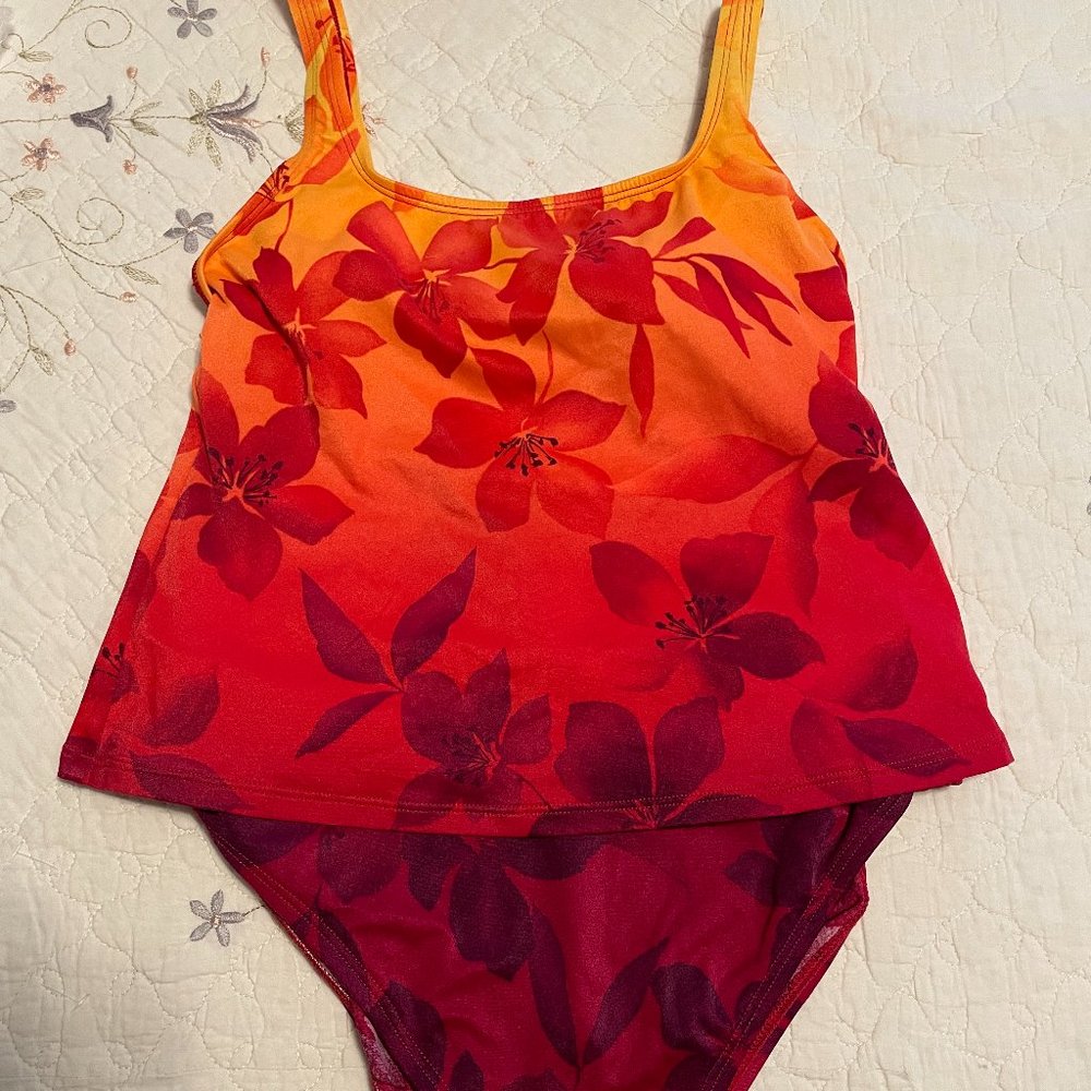 Bright & Colorful Cole of California Two-Piece Girls Size 12 Swimsuit